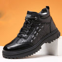 [100% piel de vacuno] zapatos cálidos para hombre