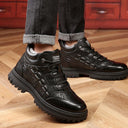 [100% piel de vacuno] zapatos cálidos para hombre