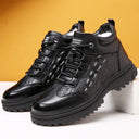 [100% piel de vacuno] zapatos cálidos para hombre