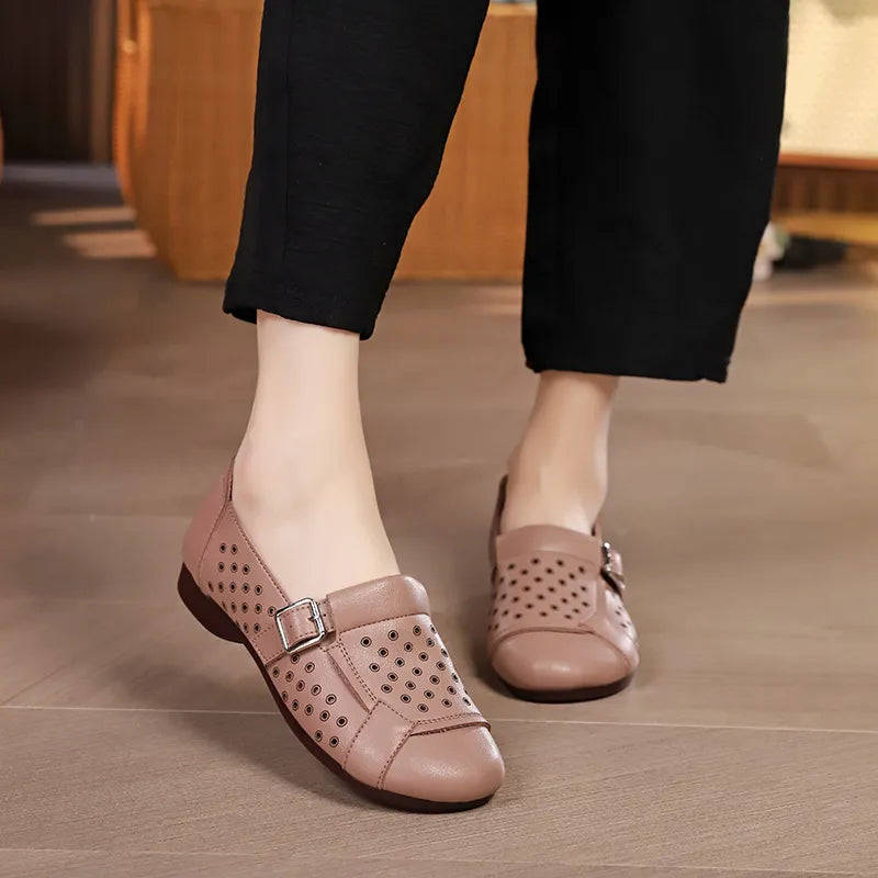 Zapatos huecos antideslizantes y transpirables.