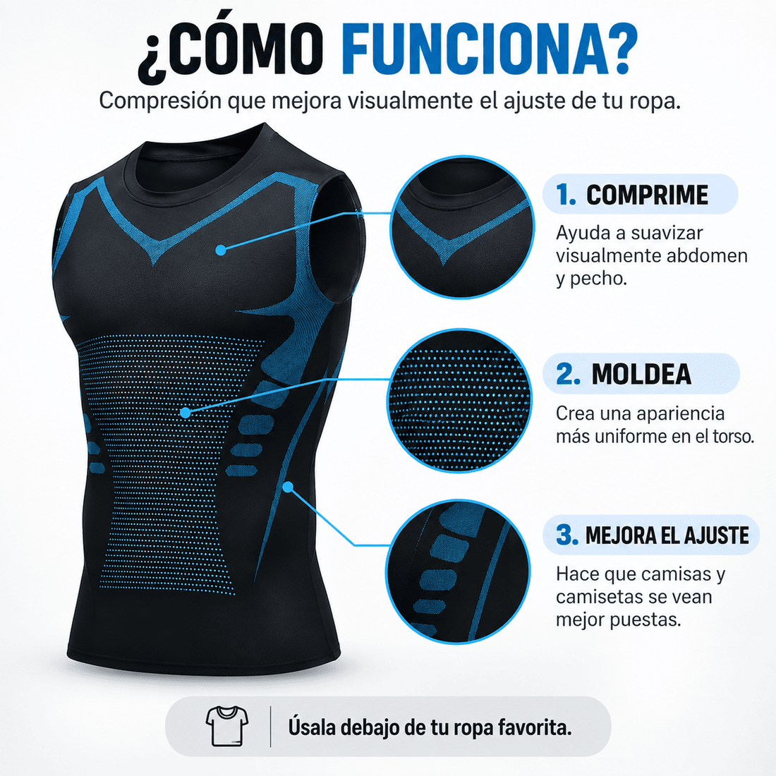 SHAPEFIT | CAMISETA DE COMPRESIÓN MASCULINA