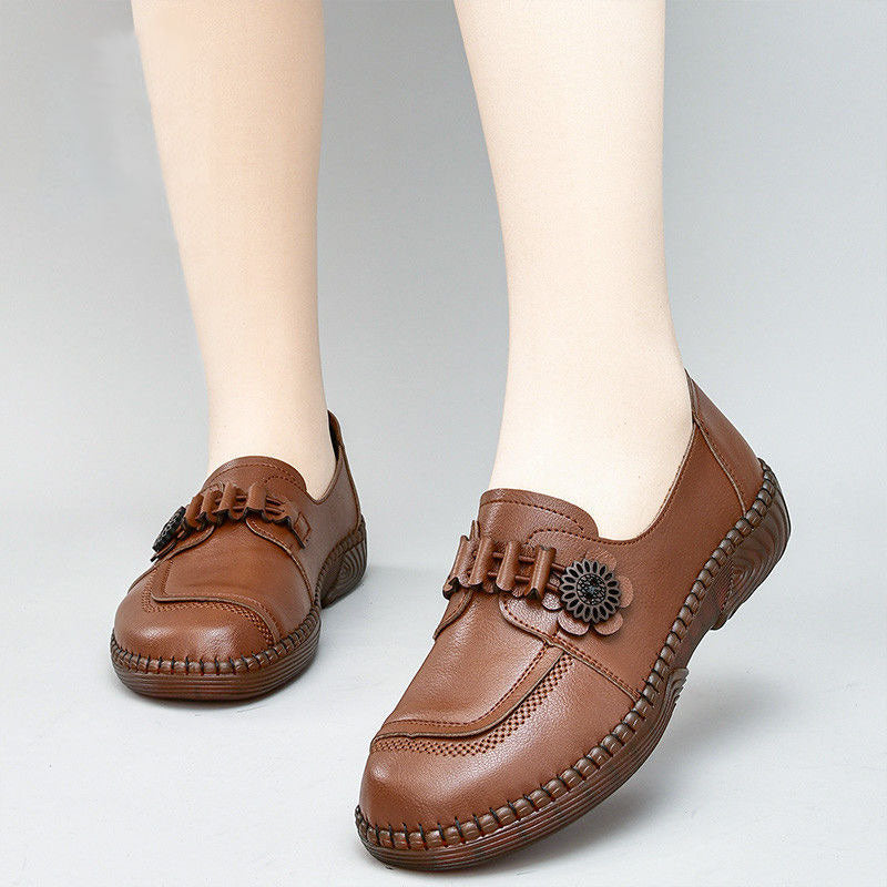 2025 nuevos zapatos casuales de cuero genuino