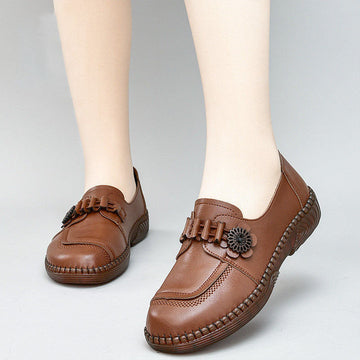 2025 nuevos zapatos casuales de cuero genuino