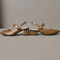 100% cuero genuino Tacones altos de cuero suave