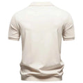 AIOPESON Men's Breathable Silky Polo Shirt Solid Color Soft Skin-Friendly Casual Cool Old Money Style Male Polo Shirts