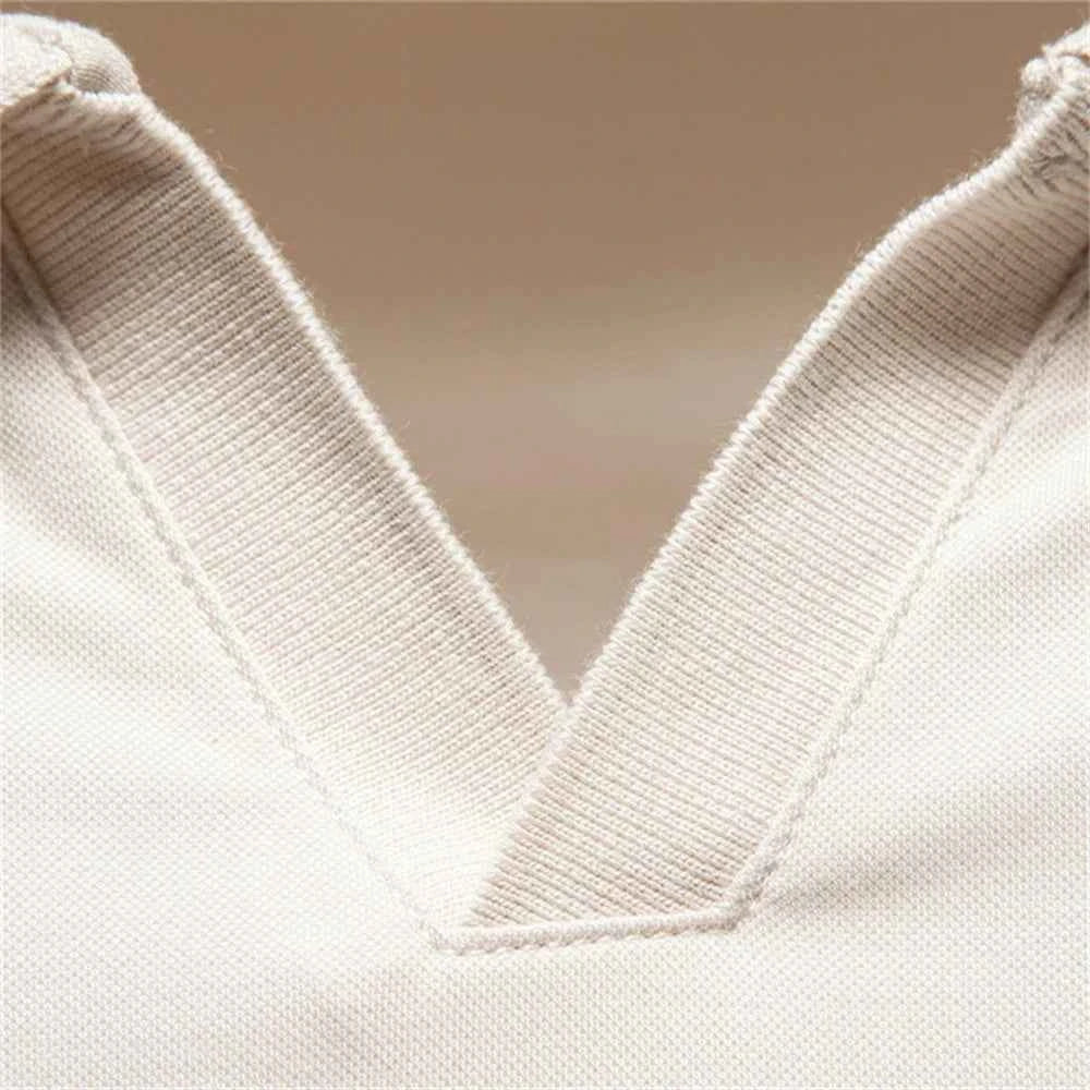AIOPESON Men's Breathable Silky Polo Shirt Solid Color Soft Skin-Friendly Casual Cool Old Money Style Male Polo Shirts