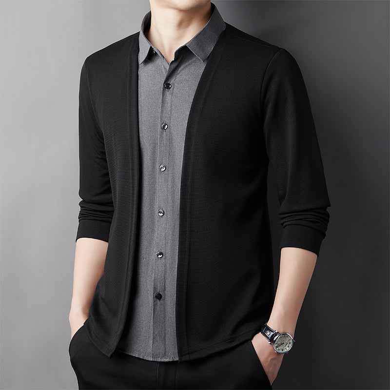 (cópia) Camisa-Cardigan Illusion™ Elegancia que se siente comodidad que impresiona